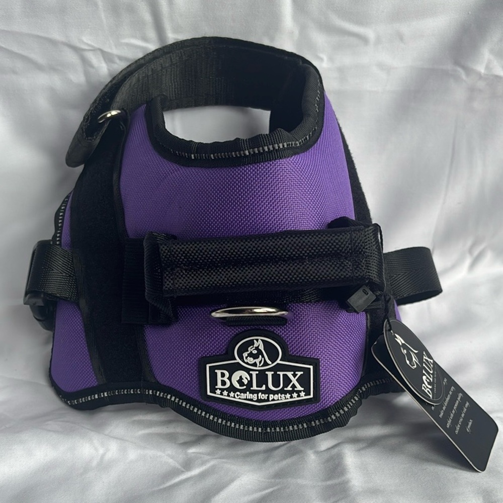 BNWT Bolux Dog Harness. Purple & Black, Sz S